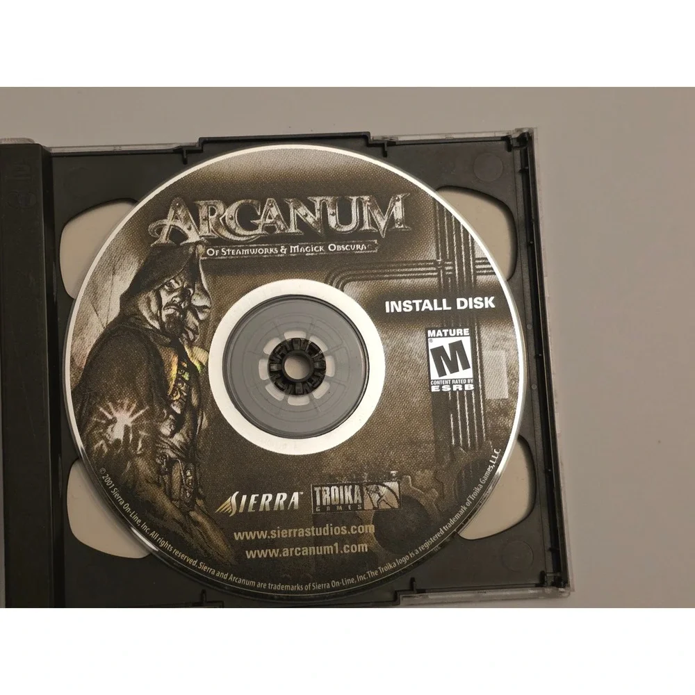 Arcanum Of Steamworks & Magick Obscura PC 2001 Sierra Troika Games 2-CD Set